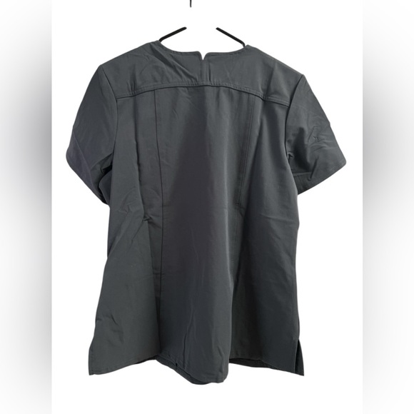 Cherokee charcoal grey scrub short sleeve top - Picture 4 of 4